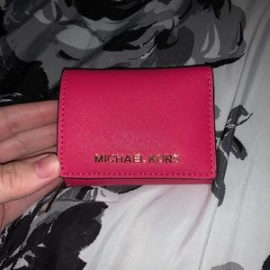 MK pink wallet